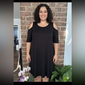 Philosophy Elegant Black Cold Shoulder Dress